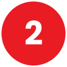 white number 2 with red circle background